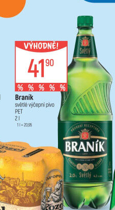 Pivo světlé výčepní 10° Braník