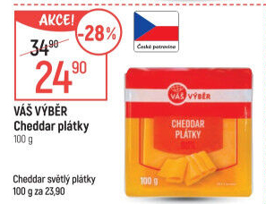 Sýr Cheddar Váš Výběr