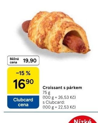 Croissant s párkem