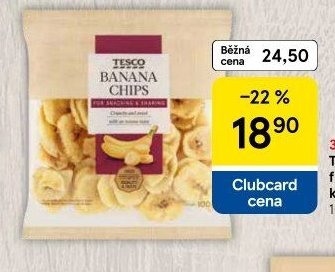 Tesco Banán fritovaný kandovaný plátky