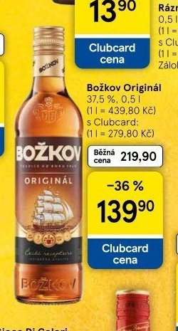 Božkov Originál 37,5 %, 0,5 l