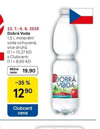 Dobrá Voda 1,5 l, minerální voda ochucená, více druhů