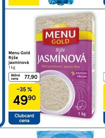 Menu Gold Rýže jasmínová 1 kg