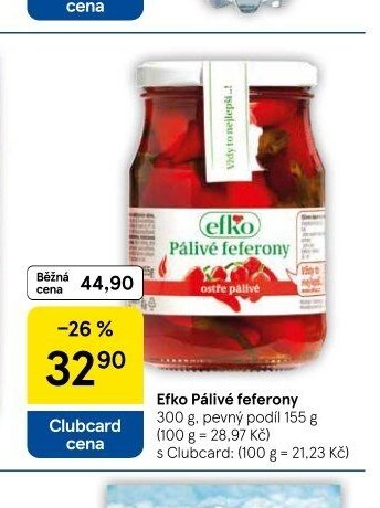 Efko Pálivé feferony 300 g