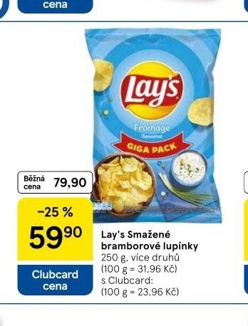 Lay's Smažené bramborové lupínky 250 g, více druhů