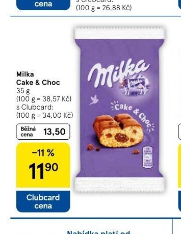 Milka Cake & Choc 35 g