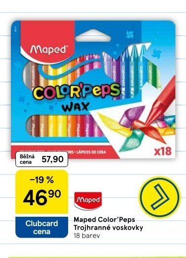 Maped Color'Peps Trojhranné voskovky 18 barev