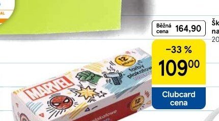 Školní barvy na plakáty Marvel 20 ml, 12 barev