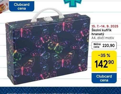 Školní kufřík hranatý A4, dívčí motiv