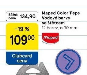 Maped Color'Peps Vodové barvy se štětcem