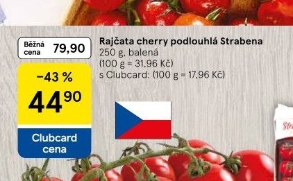 Rajčata cherry podlouhlá Strabena