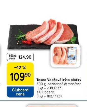 Tesco Vepřová kýta plátky