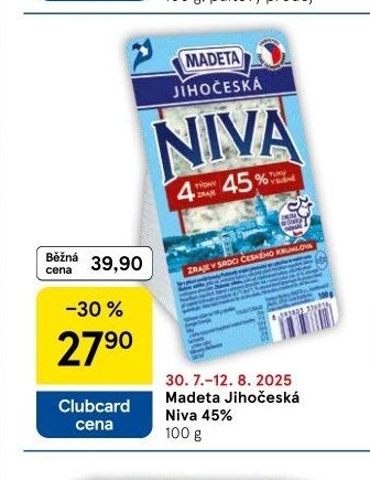 Madeta Jihočeská Niva 45%