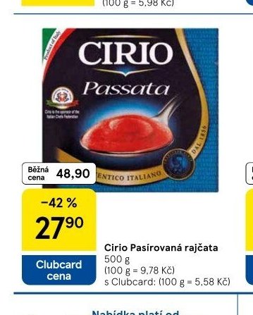 Cirio Pasírovaná rajčata