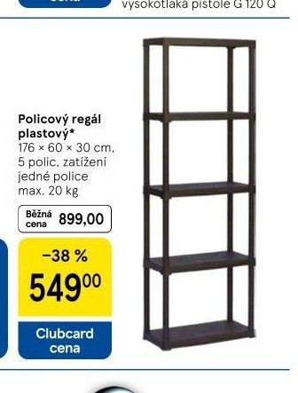 Policový regál plastový