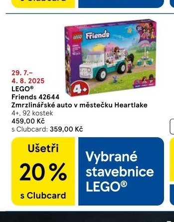 LEGO Friends 42644 Zmrzlinářské auto v městečku Heartlake