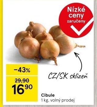 Cibule kuchyňská žlutá