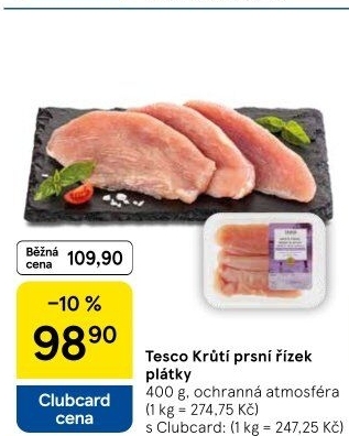 Krůtí prsní řízky Tesco