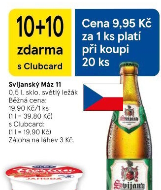 Pivo světlý ležák 11° Svijanský Máz Svijany