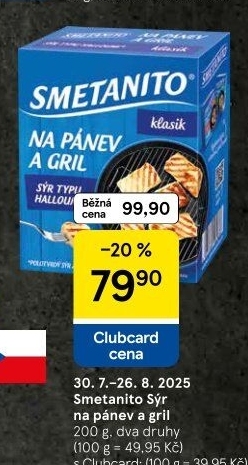 Sýr Smetanito na gril Želetava