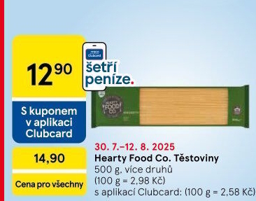 Těstoviny Hearty Food Co Tesco