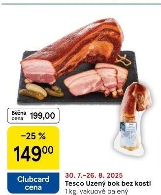 Uzený bok bez kosti Tesco