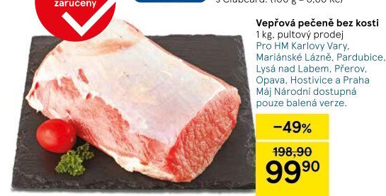 Vepřová pečeně bez kosti