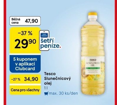 Tesco Slunečnicový olej