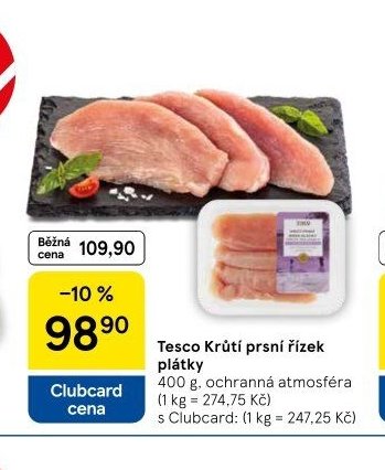 Tesco Krůtí prsní řízek plátky