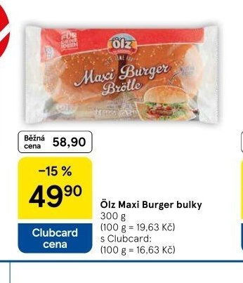 Ölz Maxi Burger bulky - Tesco akcniletaky.com