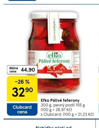 Efko Pálivé feferony