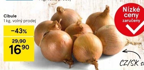 Cibule kuchyňská žlutá