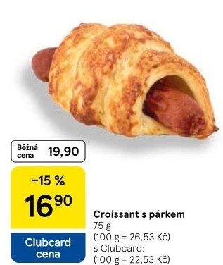 Croissant s párkem