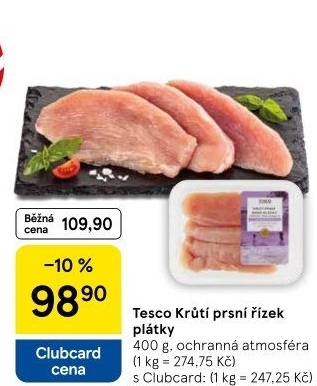 Krůtí prsní řízky Tesco