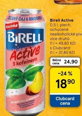 Nealkoholické pivo ochucené Active Birell