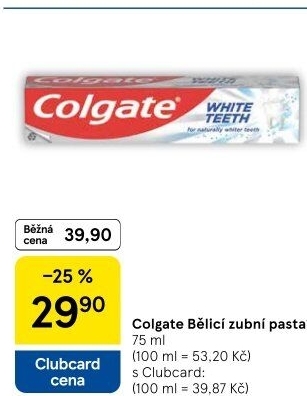 Pasta na zuby bělicí White Teeth Colgate