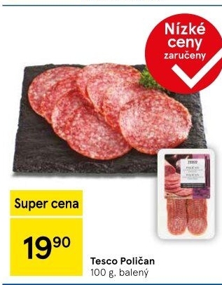 Salám Poličan Tesco