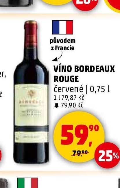 Víno Bordeaux Rouge
