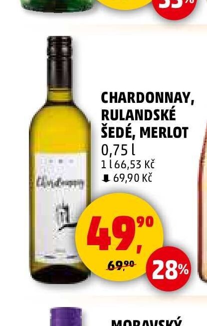 Chardonnay, Rulandské šedé, Merlot