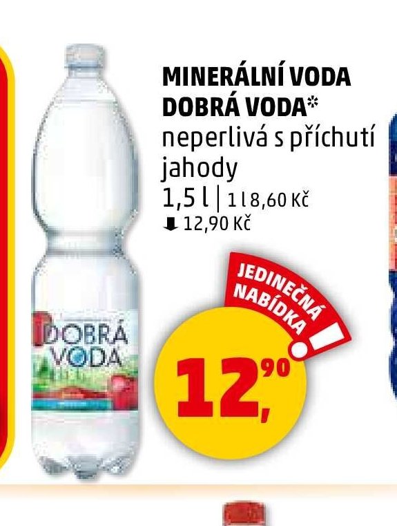 MINERÁLNÍ VODA DOBRÁ VODA neperlivá s příchutí jahody