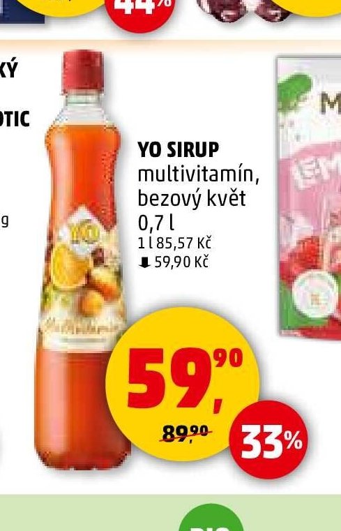 YO SIRUP multivitamin, bezový květ
