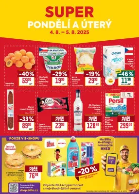 akční leták BILLA 30.7.2025-5.8.2025