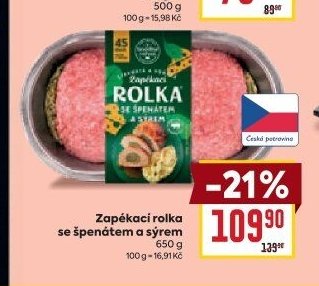 Zapékací rolka se špenátem a sýrem 650 g