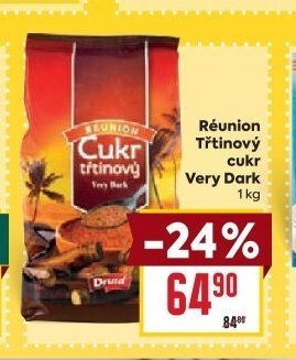 Réunion Třtinový cukr Very Dark 1 kg