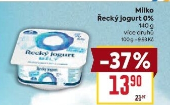 Bílý jogurt řecký 0% Milko