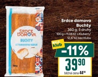 Buchty s náplní Srdce Domova