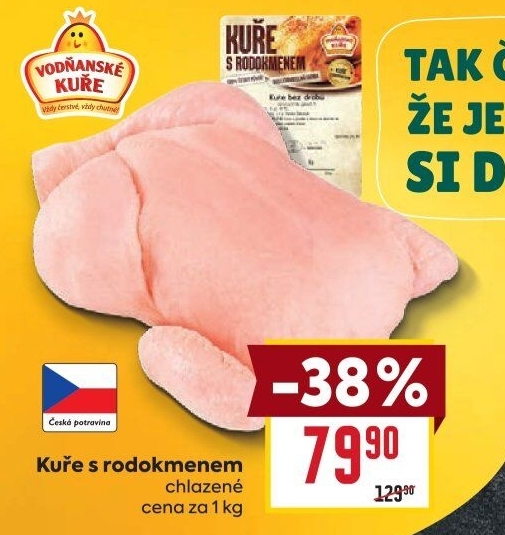 Kuře s rodokmenem Vodňanské kuře