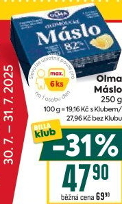 Máslo Olomoucké Olma