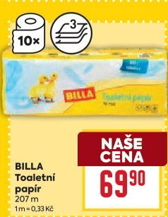 Toaletní papír 3vrstvý Billa