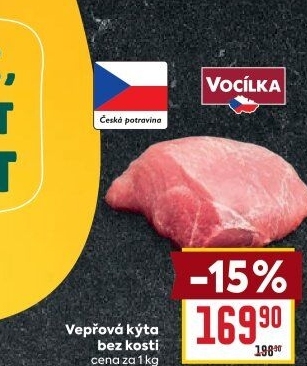 Vepřová kýta bez kosti Vocílka